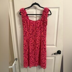 Lilly Pulitzer Red Lace dress. Size Medium.